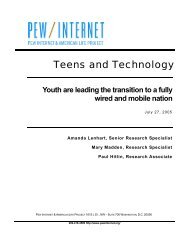 Teens and Technology - Pew Internet & American Life Project