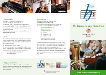 Kammermusik-Förderkurs Jugend musiziert Hessen 2014