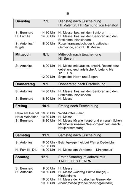 Dem Bettler Gottes singt ein Lied - bei der Seelsorgeeinheit ...