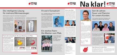 Na klar! JubilÃ¤umsaugabe (30 Jahre Pfab) - PFAB Heizungsbau ...