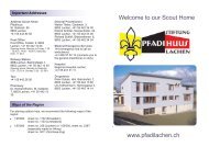 Brochure of the Scout Home - Pfadi Lachen