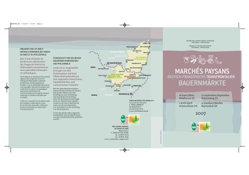 MARCHÃS PAYSANS BAUERNMÃRKTE - Naturpark PfÃ¤lzerwald