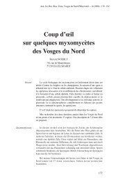 Coup d'Åil sur quelques myxomycÃ¨tes des Vosges du Nord