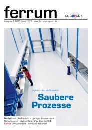 ferrum Ausgabe 2-2013 - PfalzMetall