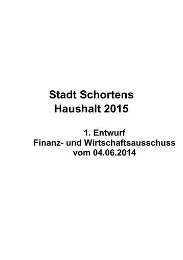 Stadt Schortens Haushalt 2015