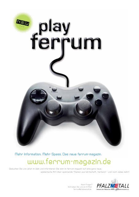 ferrum Ausgabe 4-2011 - PfalzMetall