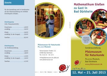 Flyer (PDF, 898 kb) - Pfalzmuseum fÃ¼r Naturkunde