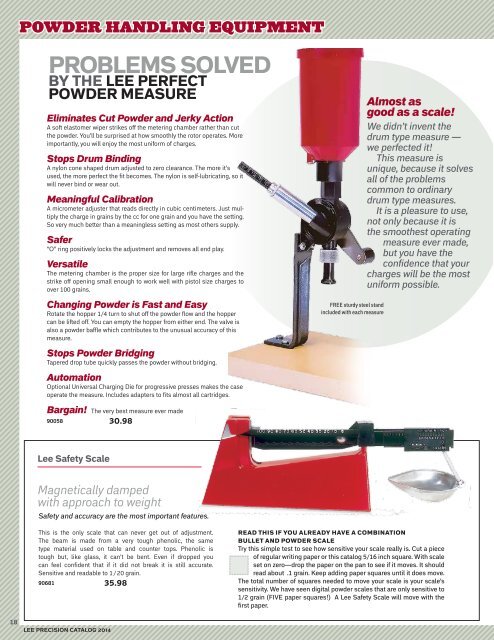 Catalogue Lee Precision 2014