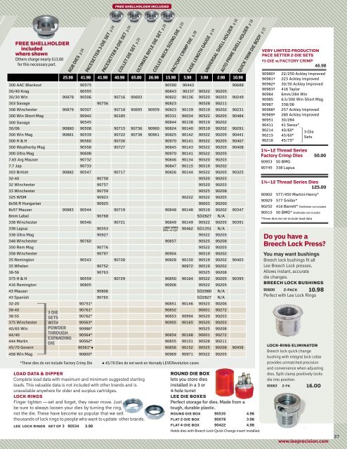 Catalogue Lee Precision 2014