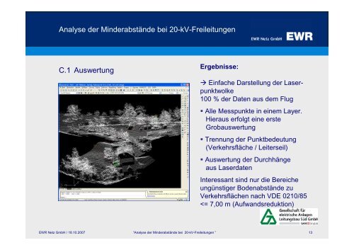 Analyse der MinderabstÃ¤nde bei 20-kV-Freileitungen ... - Pfalzwerke