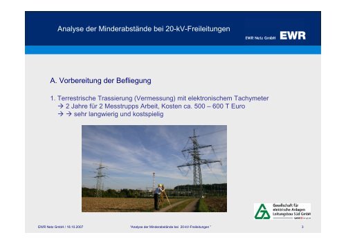 Analyse der MinderabstÃ¤nde bei 20-kV-Freileitungen ... - Pfalzwerke