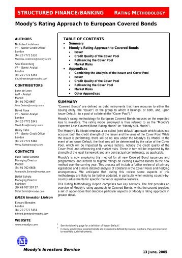 Expected Loss Covered Bond Model