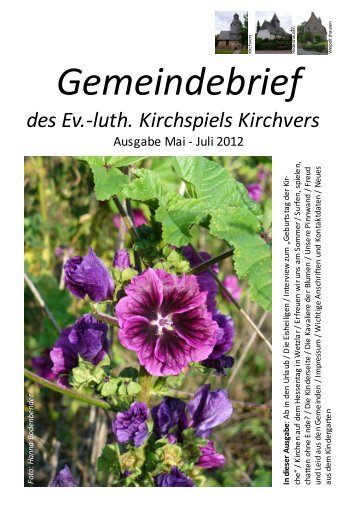 Ausgabe Mai - Juli 2012 - Website Pfarramt Kirchvers