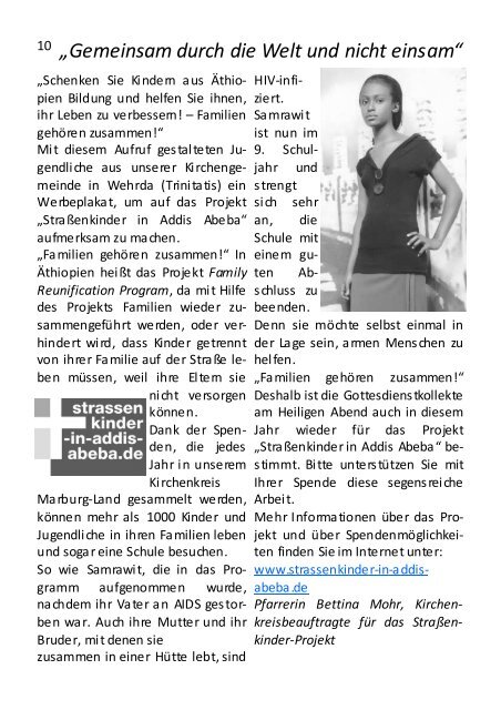 Ausgabe November 2010 - Januar 2011 - Website Pfarramt Kirchvers