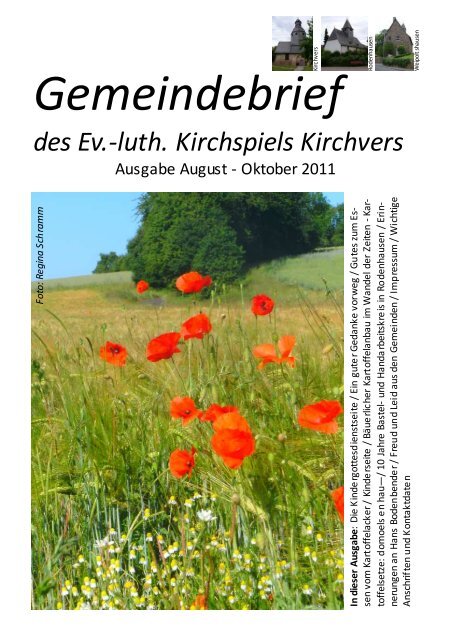 Ausgabe August - Oktober 2011 - Website Pfarramt Kirchvers