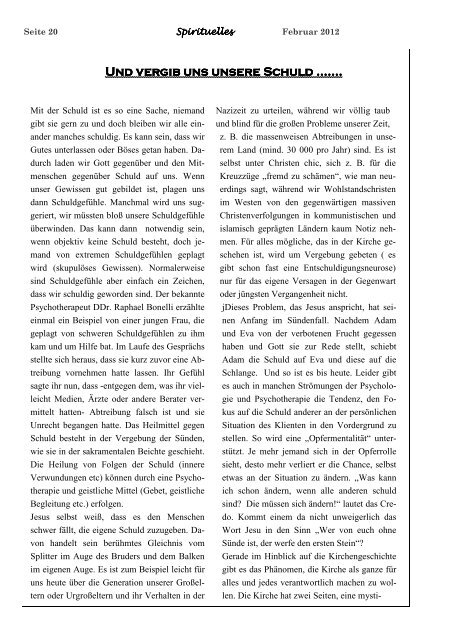 Nr. 81, Ausgabe 2, Februar 2012 - Pfarre Zell am Ziller - Zell