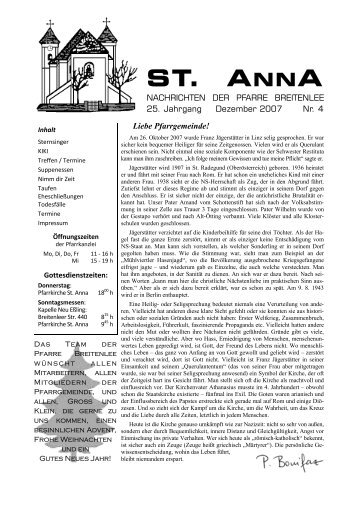 ST. ANNA - Pfarre Breitenlee - Pfarrebreitenlee.at