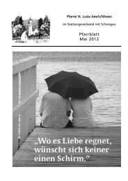 Pfarrblatt Mai 2012 - Pfarrei St. Luzia, Aesch / Mosen