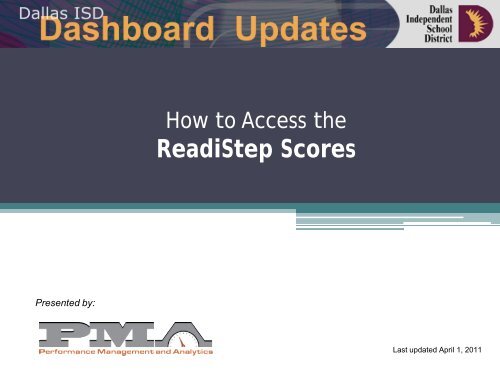 ReadiStep Scores