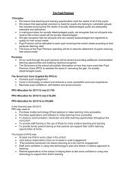 Pupil Premium Report 2013-14 - Corbets Tey School