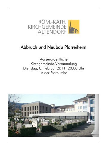 Abbruch und Neubau Pfarreiheim