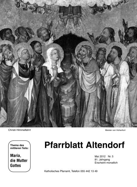 Pfarrblatt Altendorf - Pfarrei St.Michael Altendorf