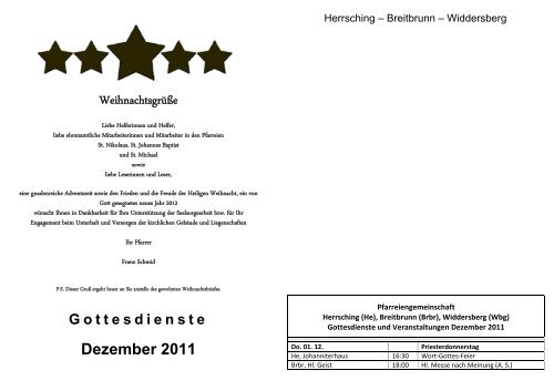 Kirchenanzeiger Dezember 2011 - Pfarrei-breitbrunn.de