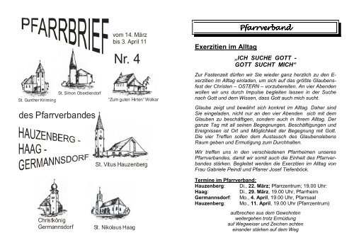 Pfarrbrief 4-2011.pdf - der Pfarrei Hauzenberg