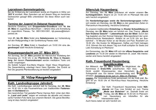 Pfarrbrief 4-2011.pdf - der Pfarrei Hauzenberg