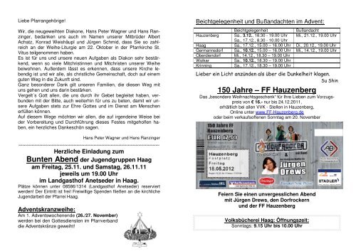 Pfarrbrief 16-2011.pdf - der Pfarrei Hauzenberg