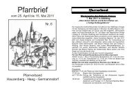 Pfarrbrief 6-2011.pdf - der Pfarrei Hauzenberg