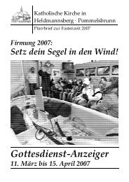 Fastenzeit 2007 - Pfarrei Heldmannsberg