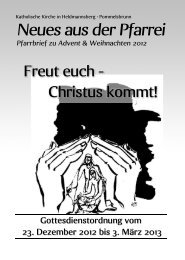 Weihnachten 2012 - Pfarrei Heldmannsberg