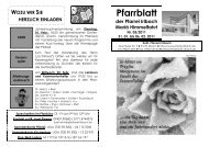 Pfarrblatt - Pfarrei Irlbach