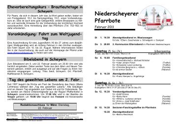 Niederscheyerer Pfarrbote - Pfarrei Scheyern