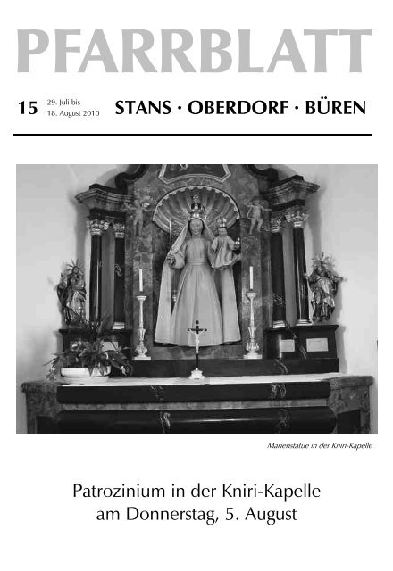 STANS · OBERDORF · BÜREN - Pfarrei Stans