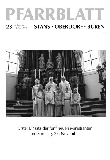 Pfarrblatt Nr. 23 / 12 (2.78 MB) - Pfarrei Stans