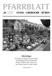 Pfarrblatt Nr. 20 / 13 (3.78 MB) - Pfarrei Stans