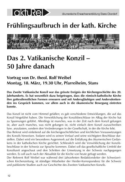 Pfarrblatt Nr. 06 / 13 (7.91 MB) - Pfarrei Stans