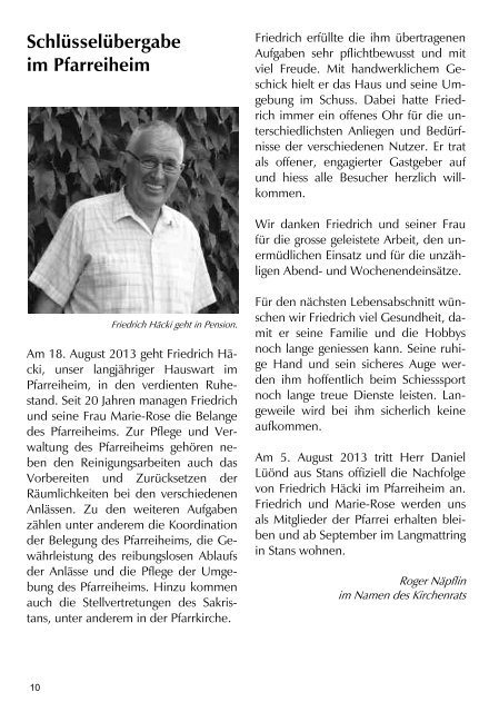 Pfarrblatt Nr. 15 / 13 (1.71 MB) - Pfarrei Stans