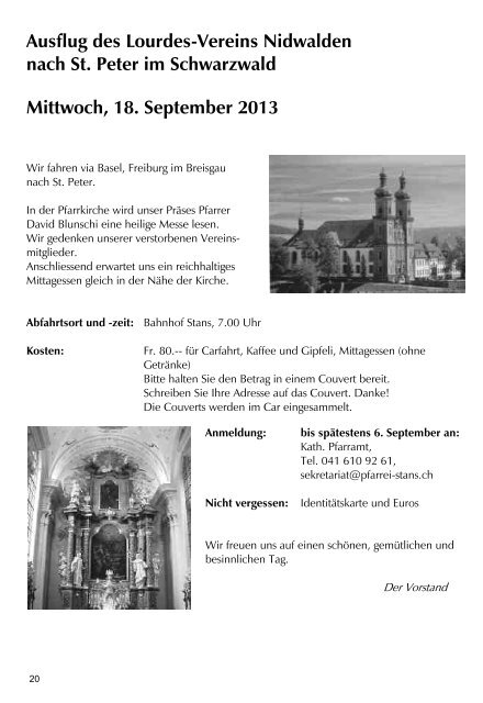 Pfarrblatt Nr. 15 / 13 (1.71 MB) - Pfarrei Stans