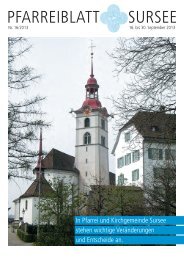 PFARREIBLATT SURSEE - Pfarrei Sursee
