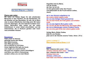 Bittgang Texte.pdf - Katholische Pfarrei Vilseck St. Ägidius