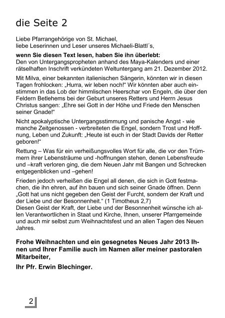 Nr. 6/2012 Ihr Pfarrbrief - Willkommen