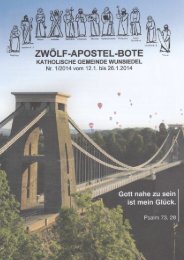 ZWÃLF-APOSTEL-BOTE - Pfarrei Wunsiedel