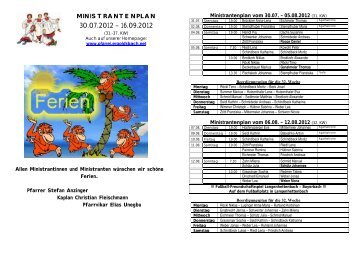 MINISTRANTENPLAN