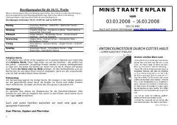 Ministrantenplan 05.08 _03.03.-16.03.2008
