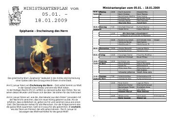 MINISTRANTENPLAN vom