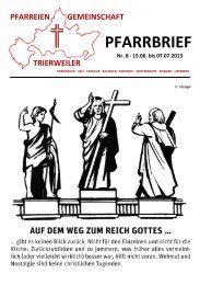 PFARRBRIEF - pfarreiengemeinschaft-trierweiler.de