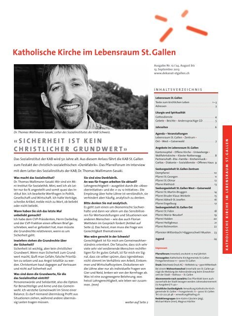 Ausgabe 12/2013 - Pfarreiforum